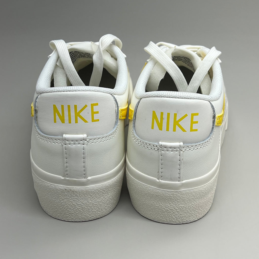 NIKE Blazer Low Cut Platform Shoes Sz Women's 7.5 Men's 6 Yellow/Grey/White