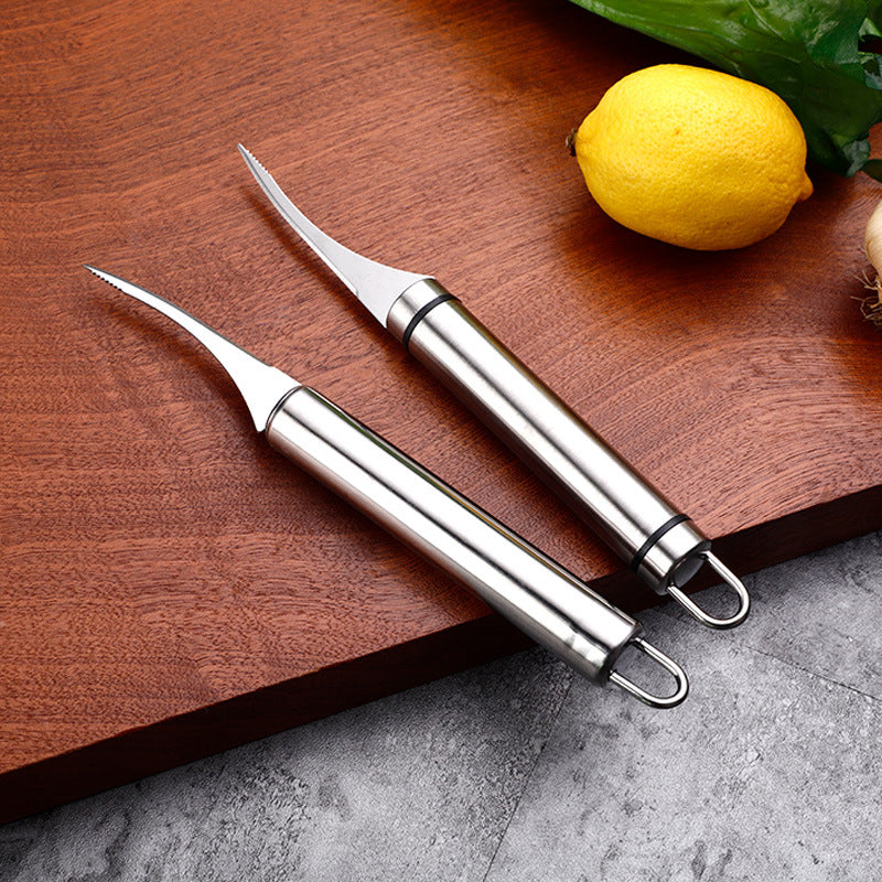 Kitchen Gadgets Stainless Steel Shrimp Line Knife Seafood Hot Pot Household Creative Shrimp Line Artifact Set