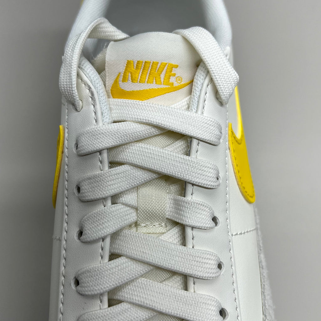 NIKE Blazer Low Cut Platform Shoes Sz Women's 7.5 Men's 6 Yellow/Grey/White