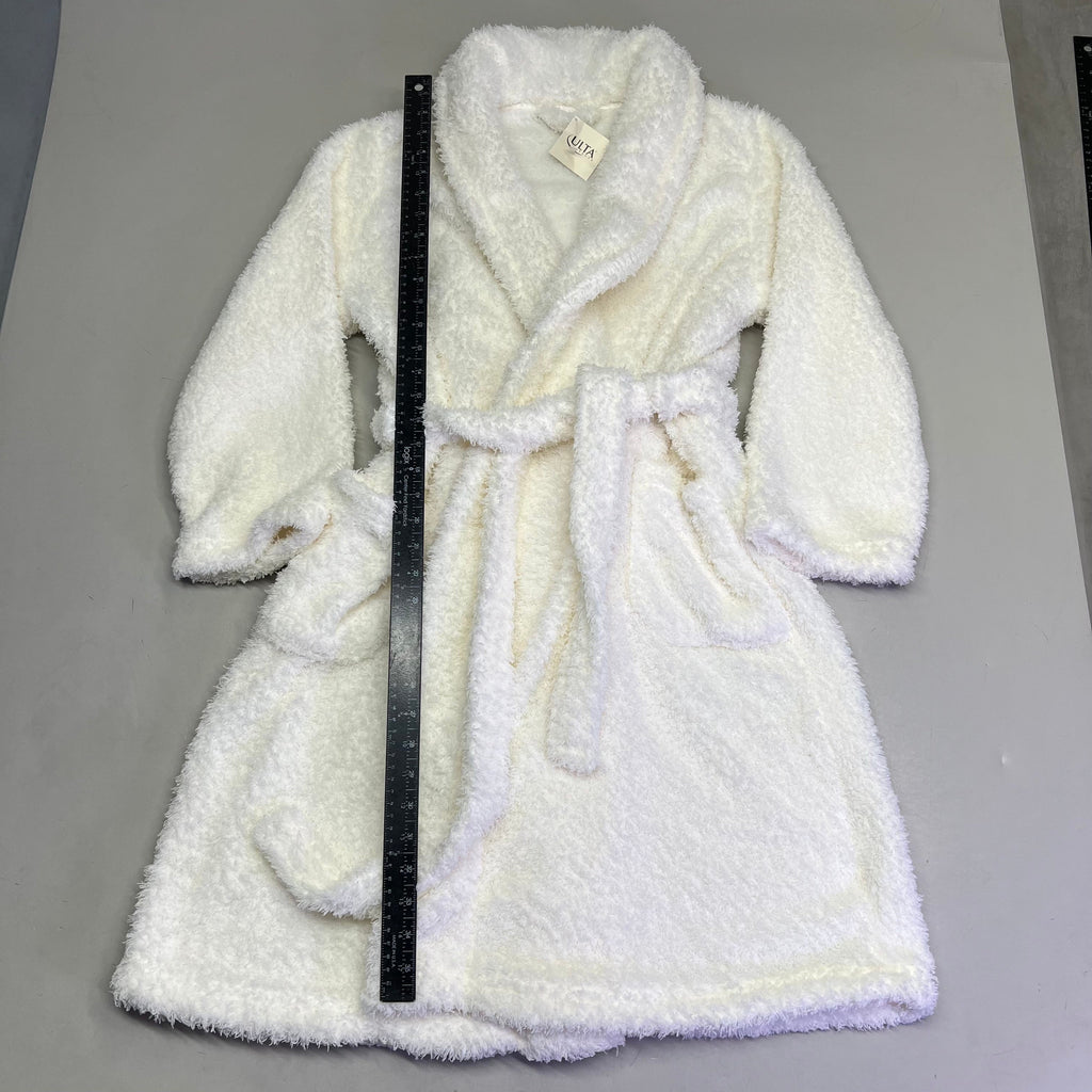 ULTA BEAUTY 2023 Long Sleeve Plush Tie Robe Gift Tag Women's Sz L/XL White