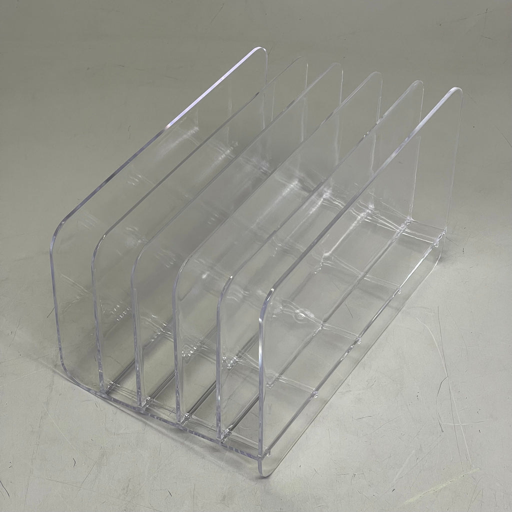 TRU RED 5-Slot Letter Sorter 9.5" x 6.5" x 6.3" Clear TR62285