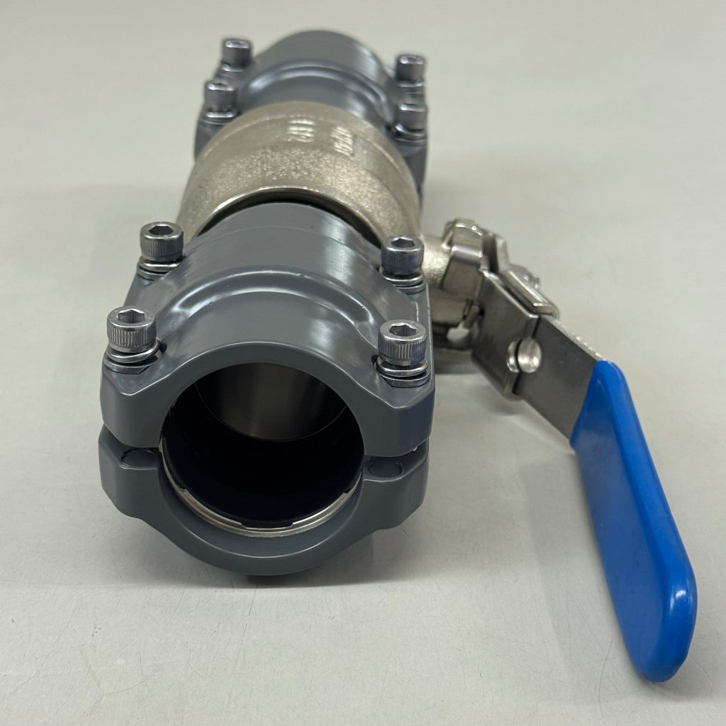AIRPIPE Nickel-Plated Quick Connect Lock Brass Valve  1-1/2" Blue/Black 30352040001