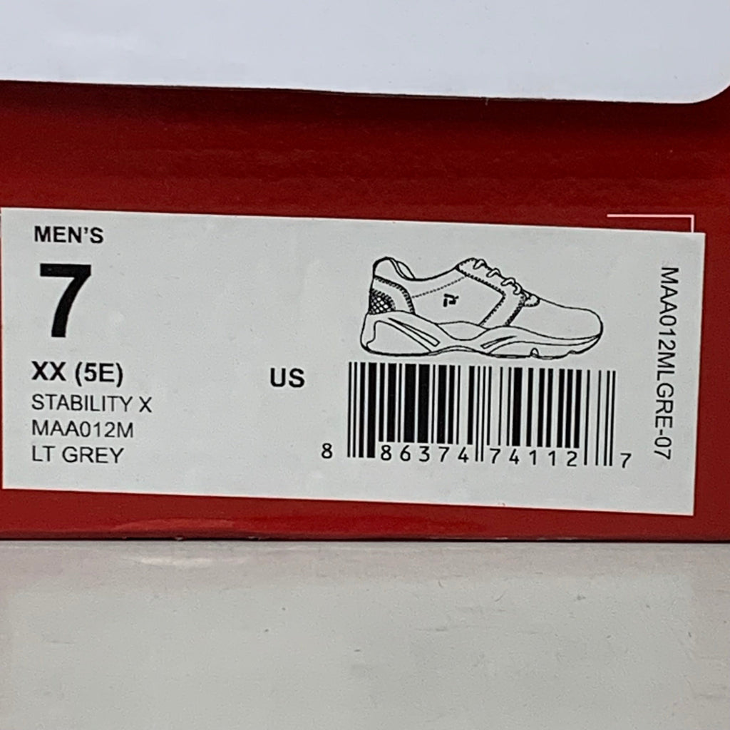 PROPET Stability X Sneaker Shoes XX(5E) Men's SZ 7 LT Grey MAA012MLGRE-07