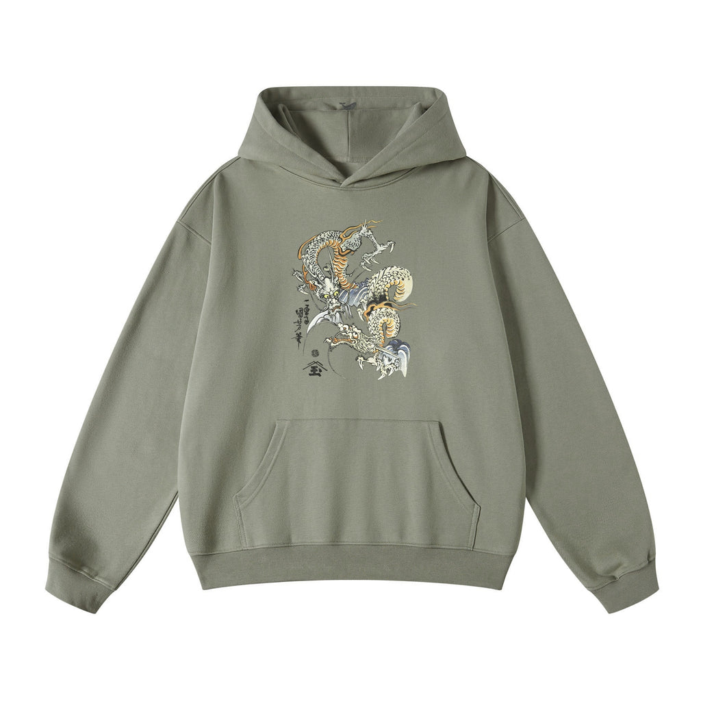 Hawaiian Hoodie For Men Dragon Flight Print Hoodie By Yakima
