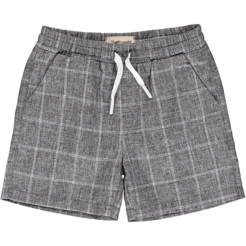 Black Grid Swim Shorts