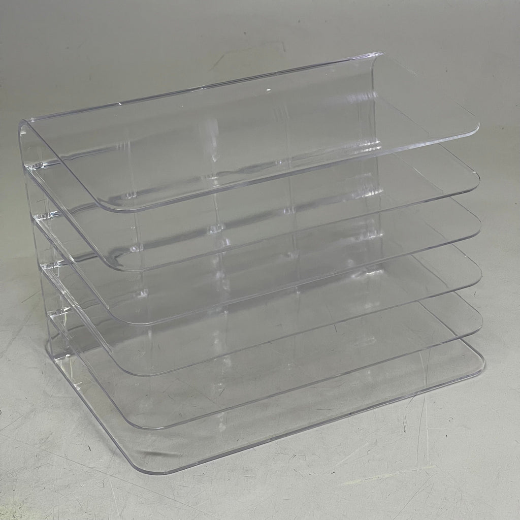 TRU RED 5-Slot Letter Sorter 9.5" x 6.5" x 6.3" Clear TR62285
