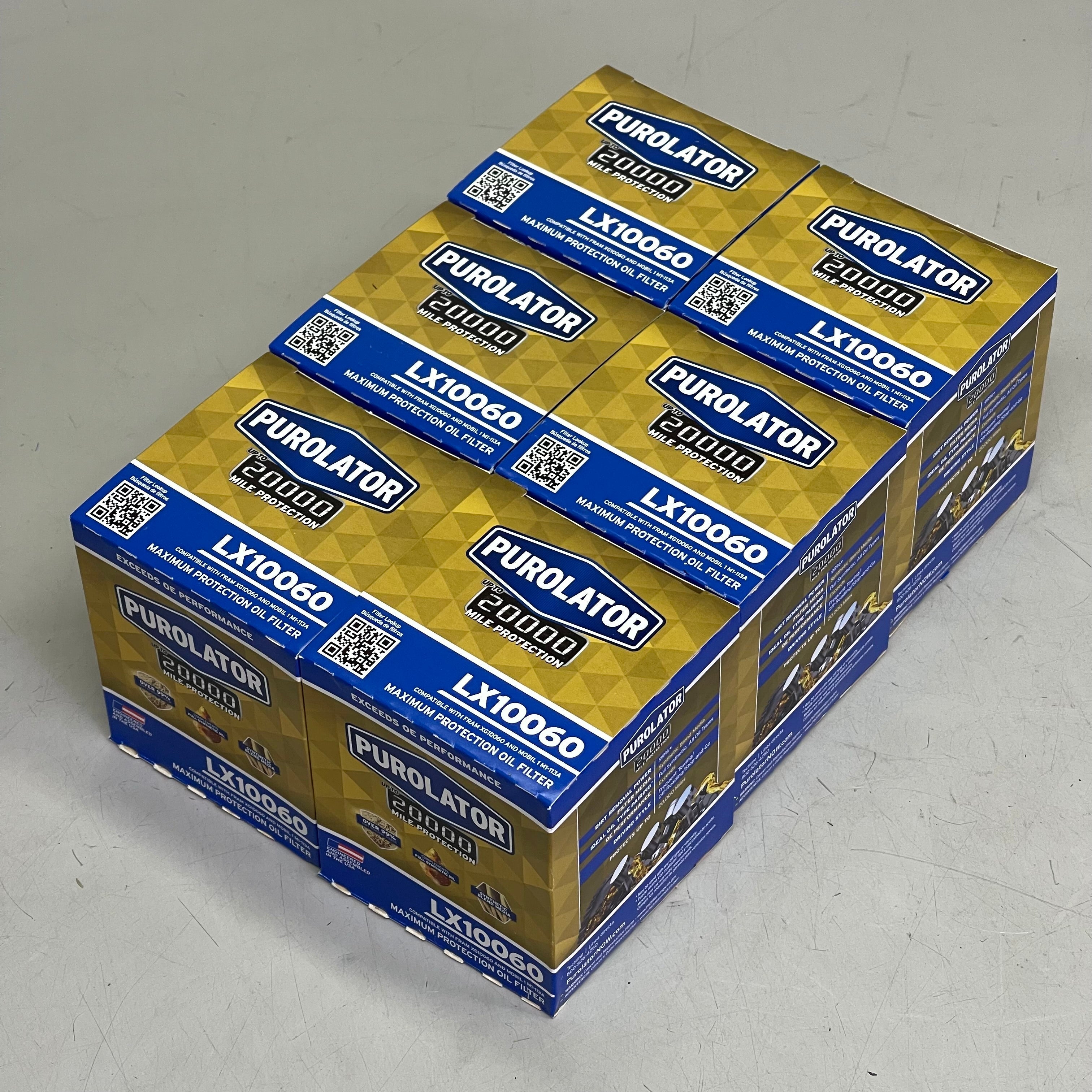 PUROLATOR (6 PACK) Maximum Protection Oil Filter 20000 Miles LX10060