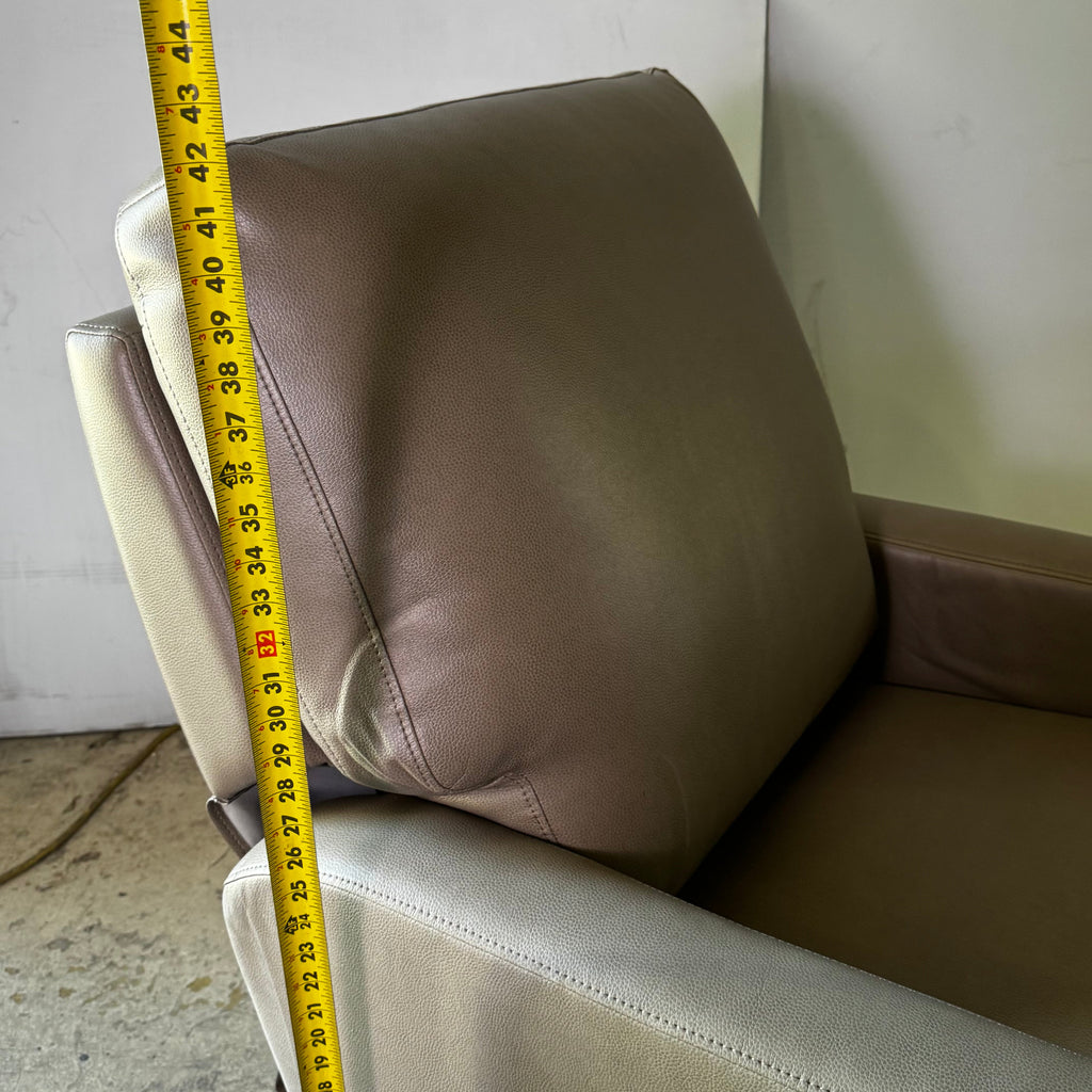 Modern Manual Recliner Chair Light Brown (New Other, Minor Damage)