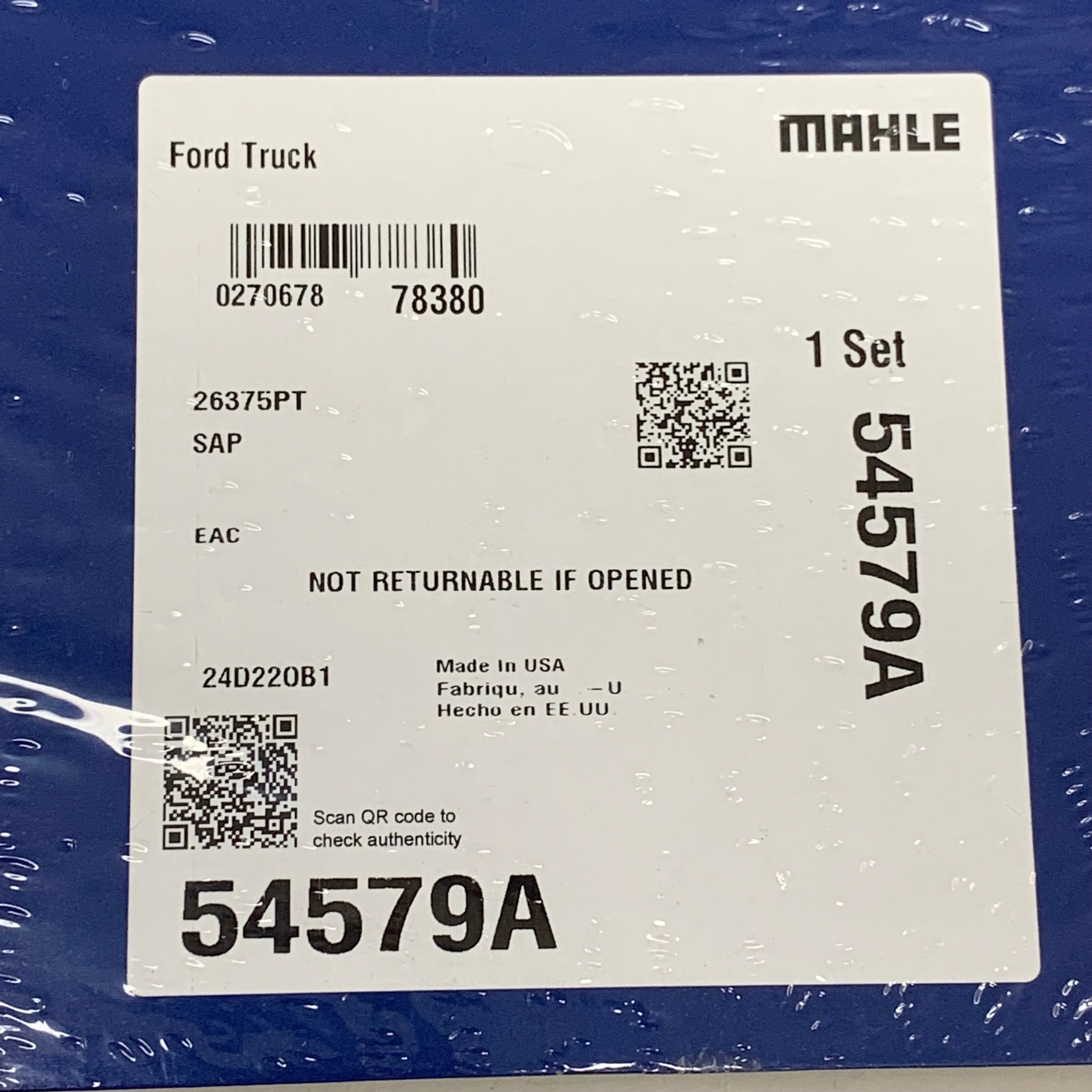 MAHLE Powerstroke Head Gasket For Ford  20mm 54579A