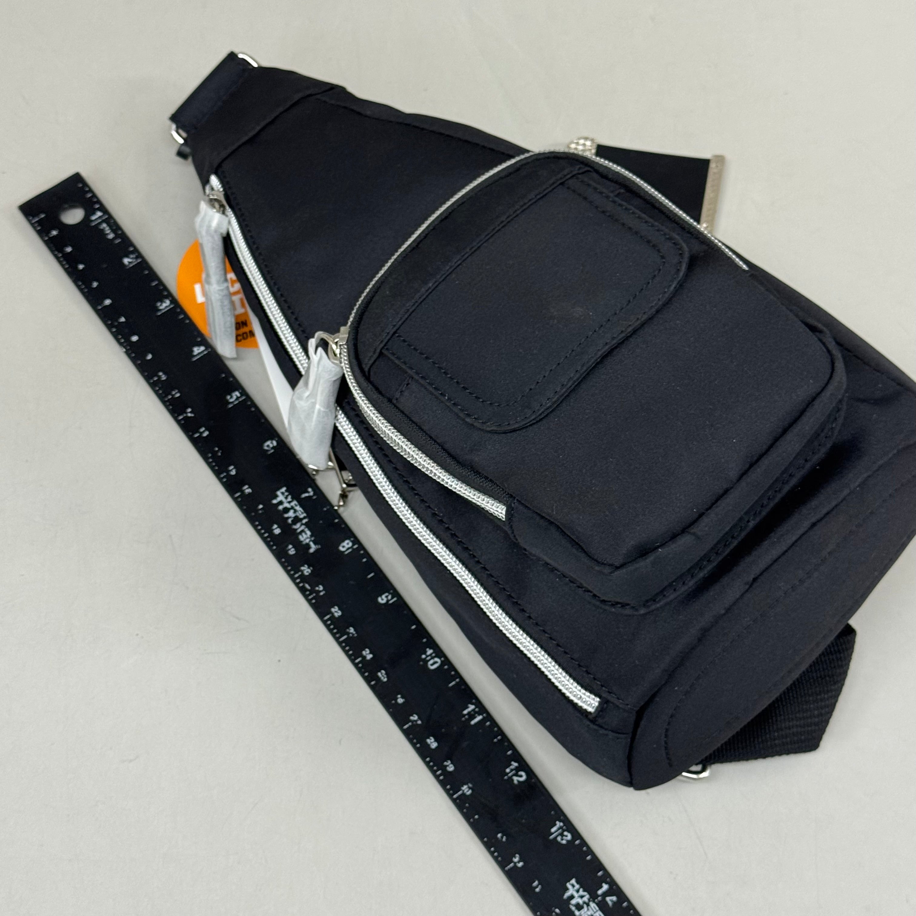 BULLDOG CASES Sling Bag W/ Gun Holster 14"x7"x5" Black