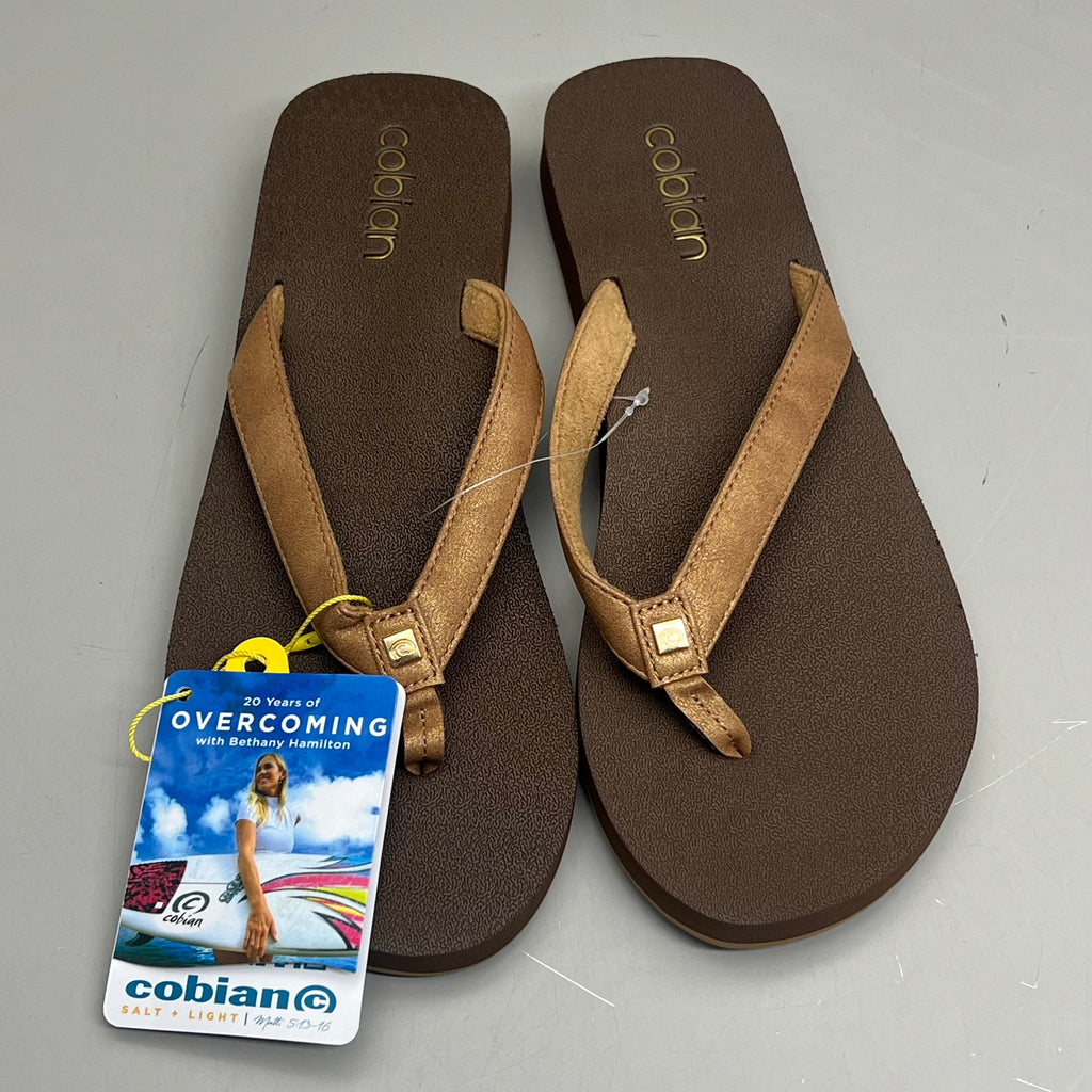 COBIAN Skinny Bounce Comfortable Synthetic Strap Women's Sz 7 Tan SKI25-230-07