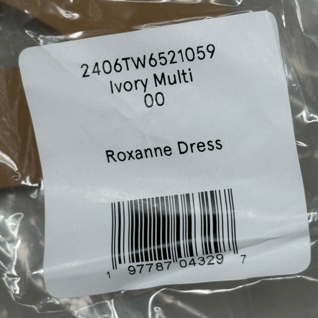 VERONICA BEARD Women's Sleeveless Roxanne Dress Sz-00 Ivory Multi 2406TW6521059