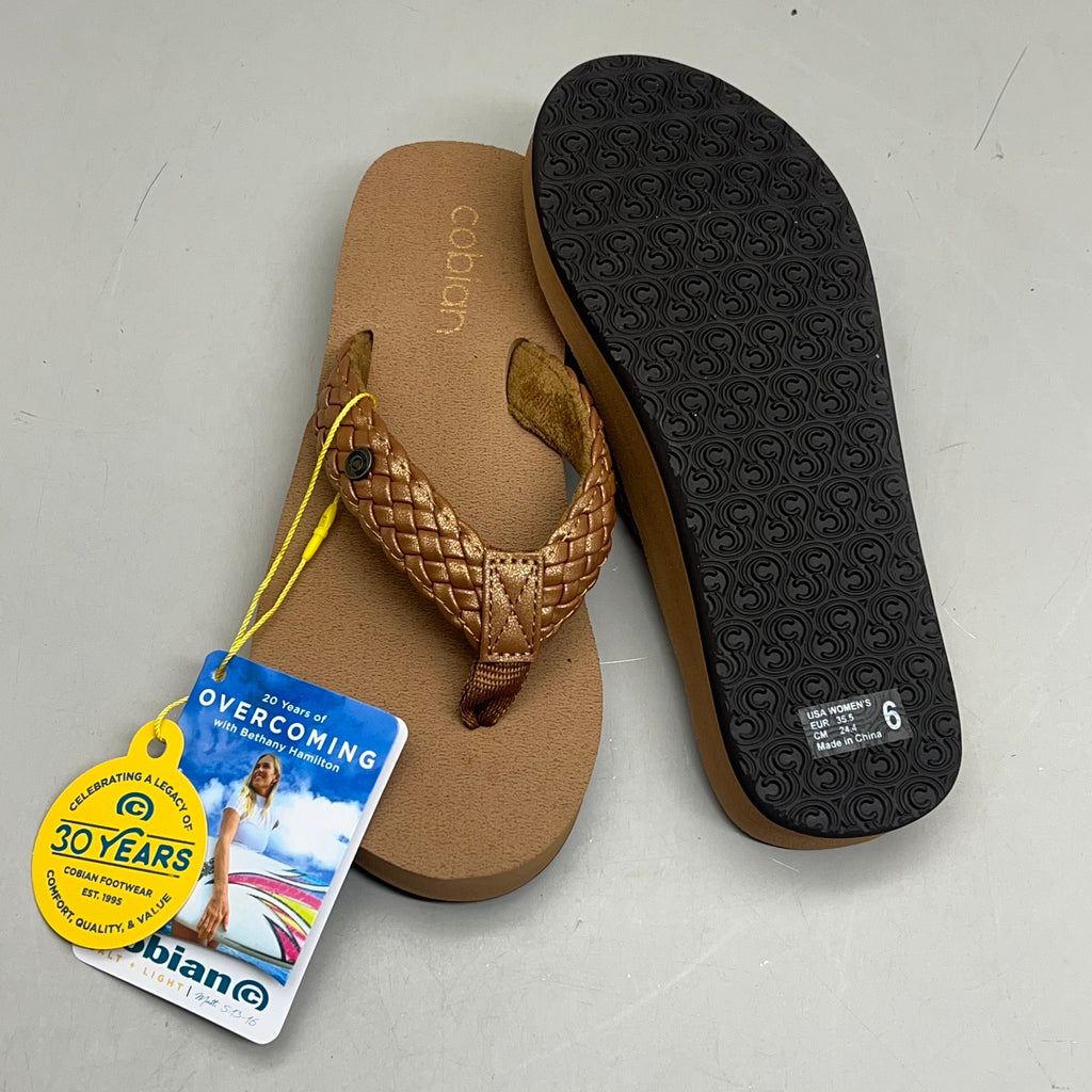 COBIAN Braided Bounce Sandals Women's SZ 10, EU 41 Chestnut BRB10-210-10