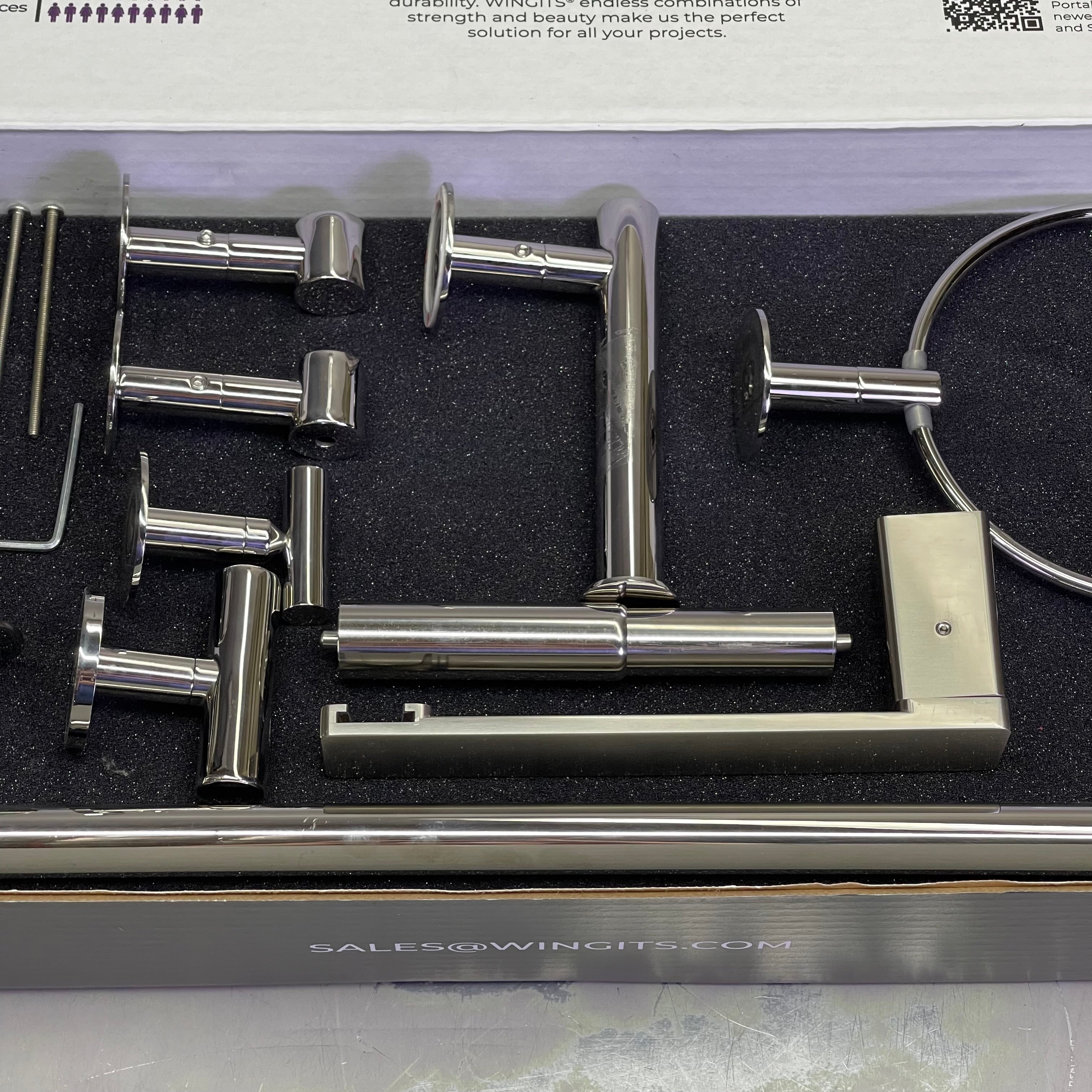 WINGITS Towel Bar, Toilet Paper Holders, Towel & Robe Hooks, Anchors, & More! Chrome
