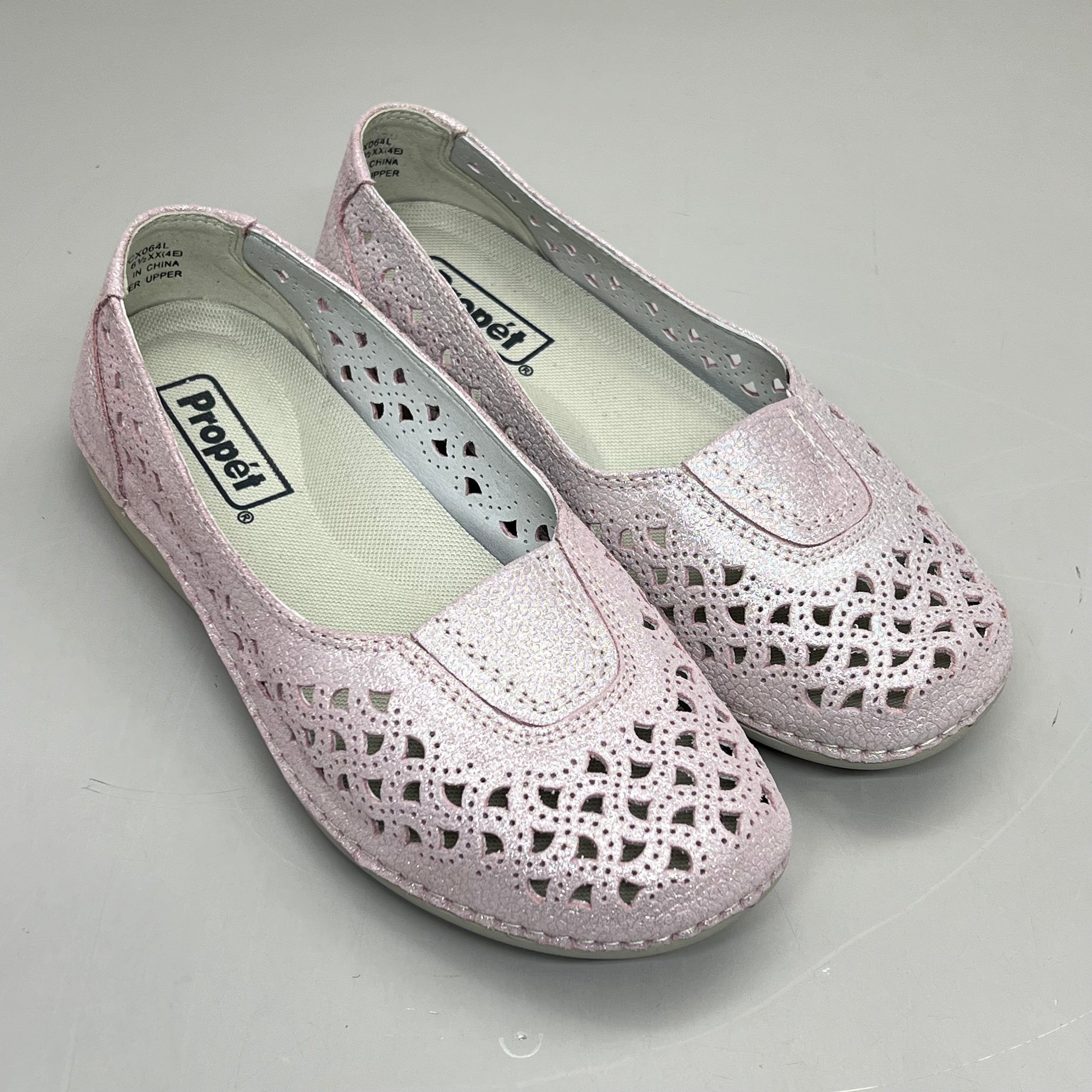 PROPET Cabrini Full Grain Leather Arch Support Women Sz 6.5 XX(4E) Blush WCX064L