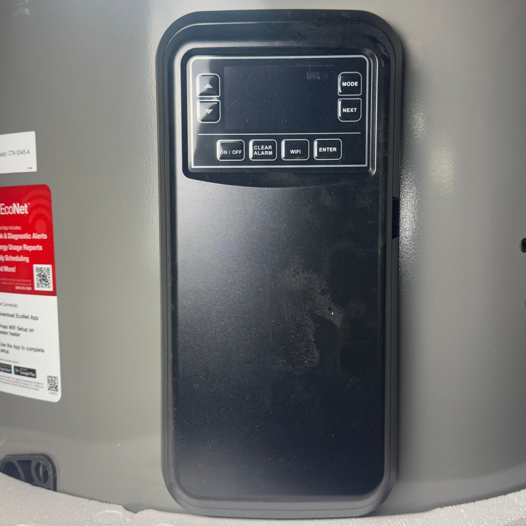 RHEEM Hybrid Electric Water Heater Sz 63” H x 24” D Grey HPLD65-1RH