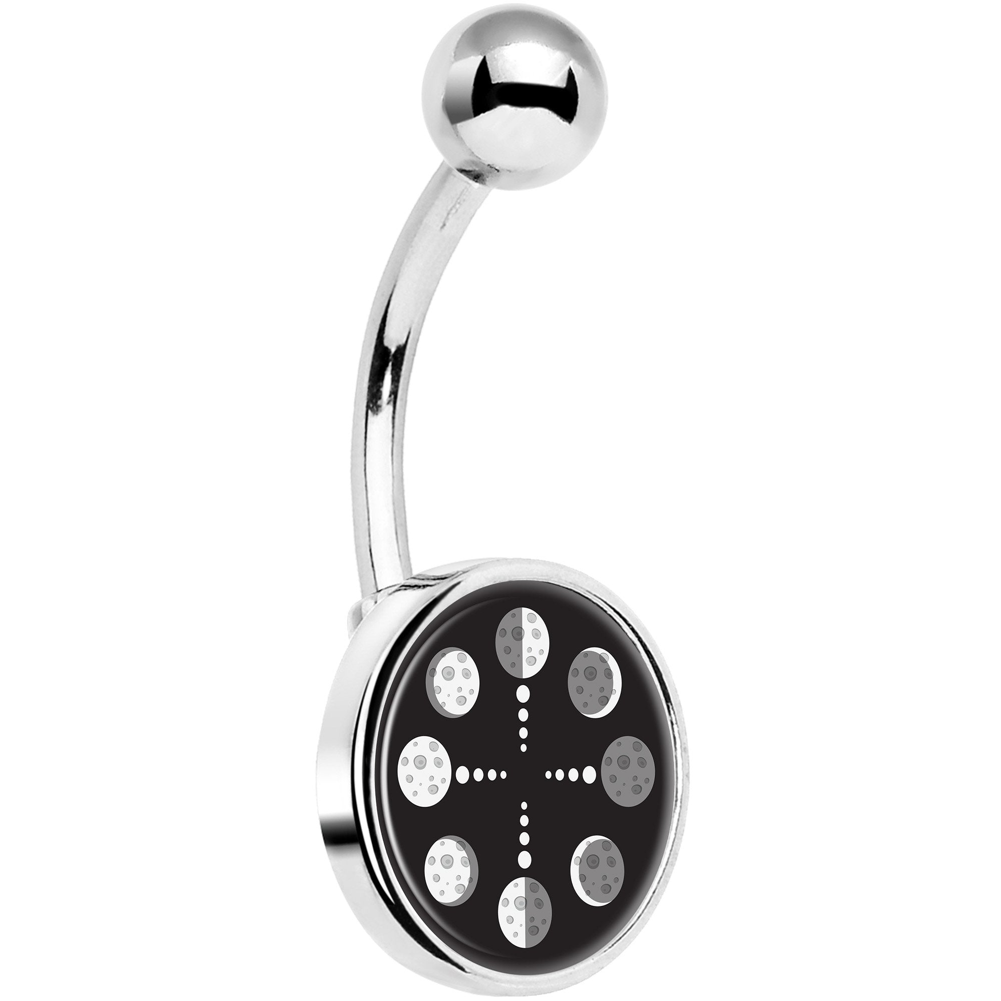 Phases of the Moon Belly Ring
