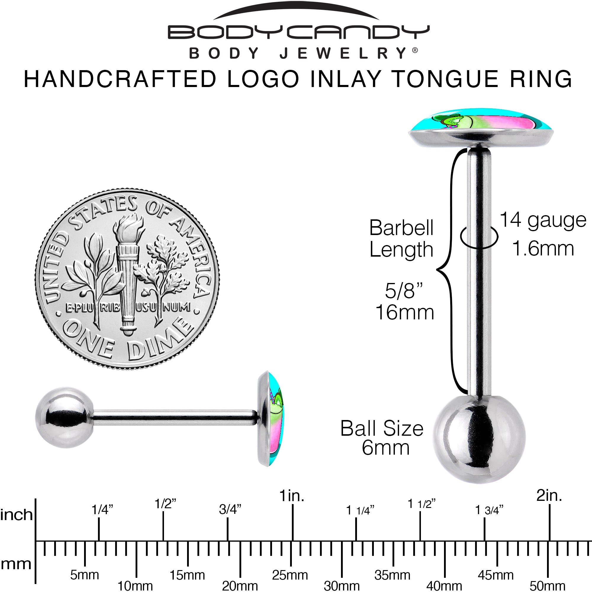 Summer Drink Barbell Tongue Ring by Onyx O