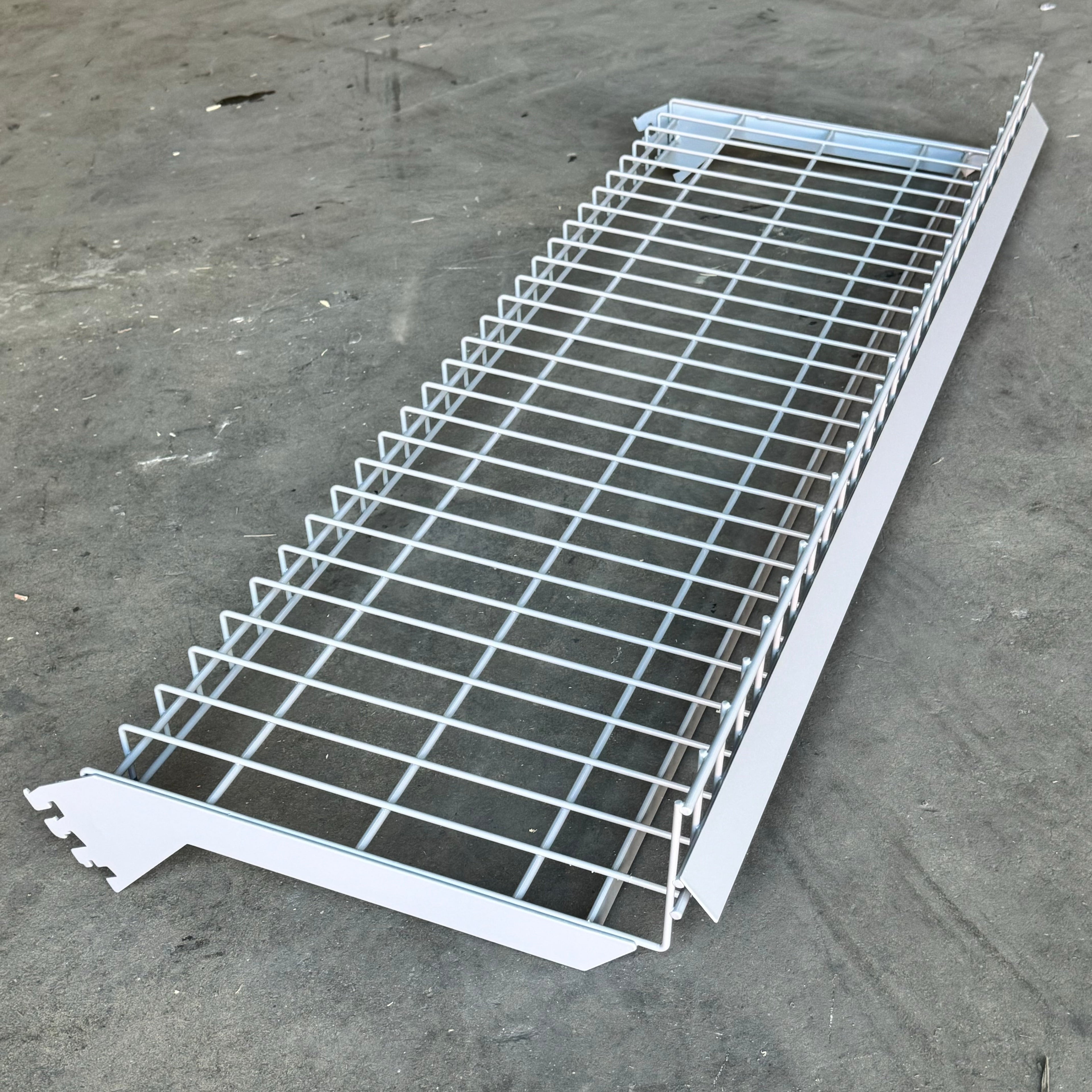 Shoe Rack Shelving 2 Pack Sz 48”Lx17”Wx5 1/2”H Grey 1023034-00PK20155 Used