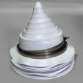 HIBERLITE DC671 Cool Roof Gray Pipe Boot 3/4" x 8", White DC671