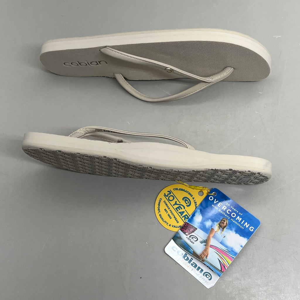 COBIAN Nia's Bounce Synthetic Leather Sandals Women's Sz 7, EU 37 Cream NIA25-110-7