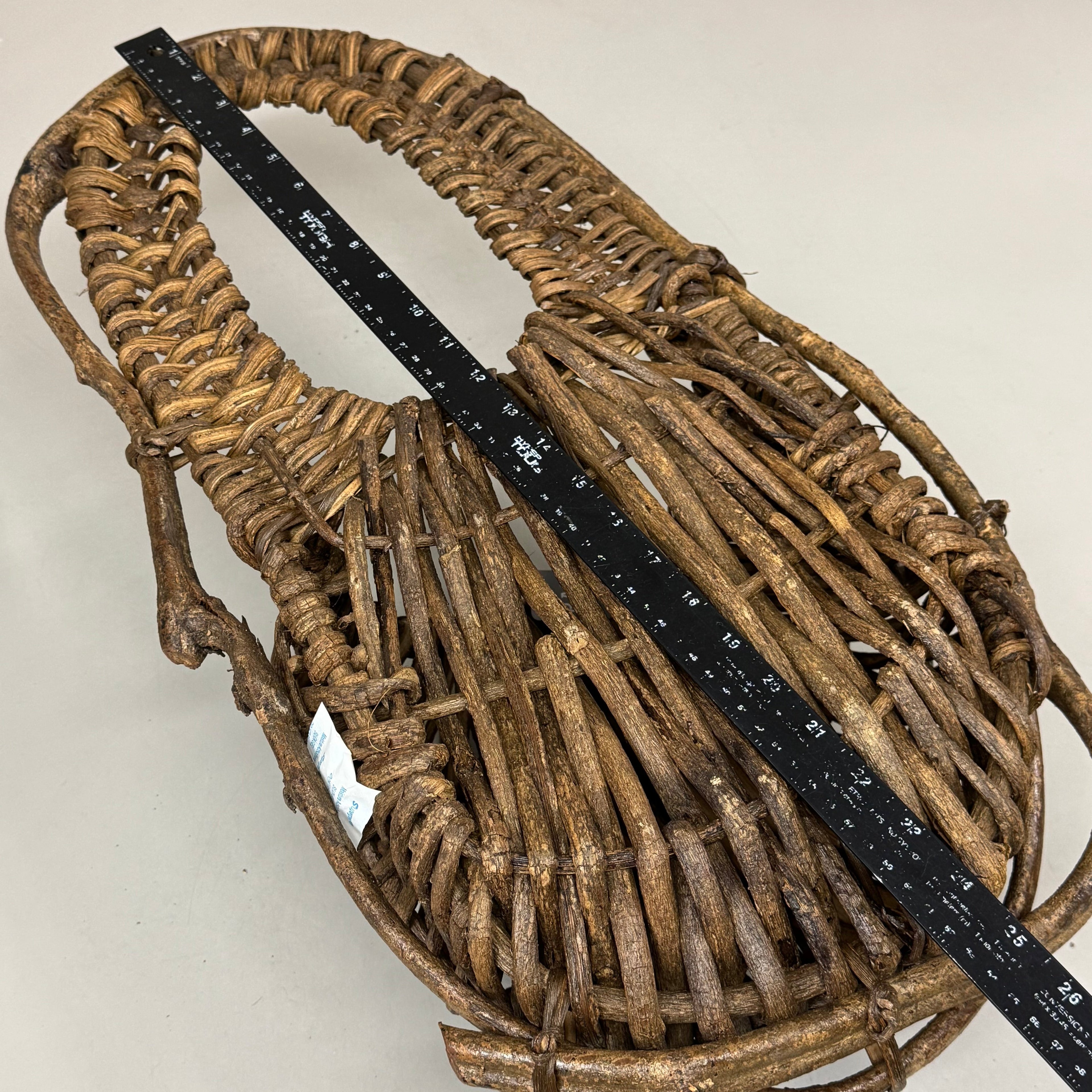 RAZ IMPORTS Vine Wall Basket Wall Decor 15.5" L X 7.5" W X 27" H Brown 4421038