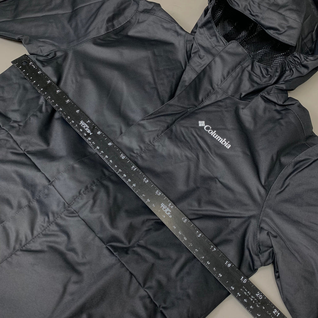 COLUMBIA Reflective Detail Hikebound Jacket Boys Youth Sz L Black SB6647-010