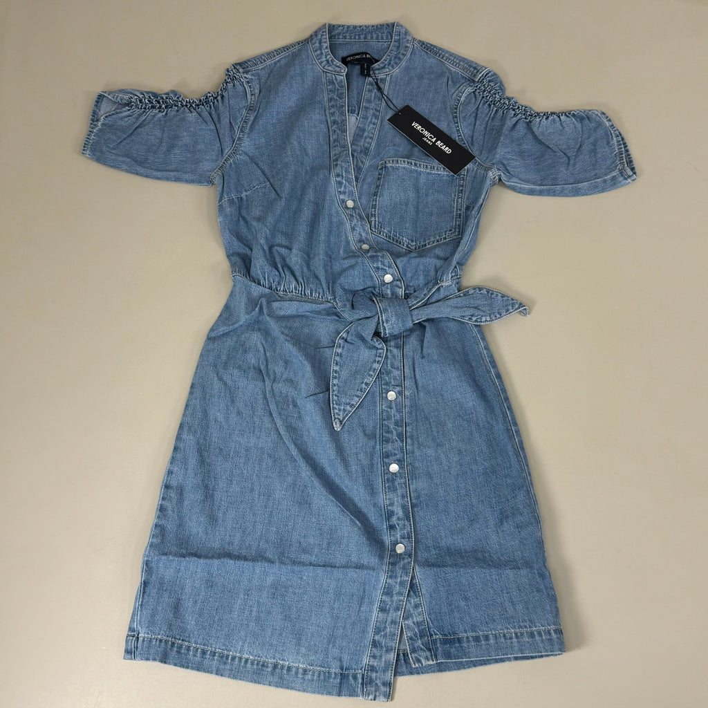 VERONICA BEARD Jeans Women's Dunn Mini Dress Sz-00 Iceberg J24067101286IC