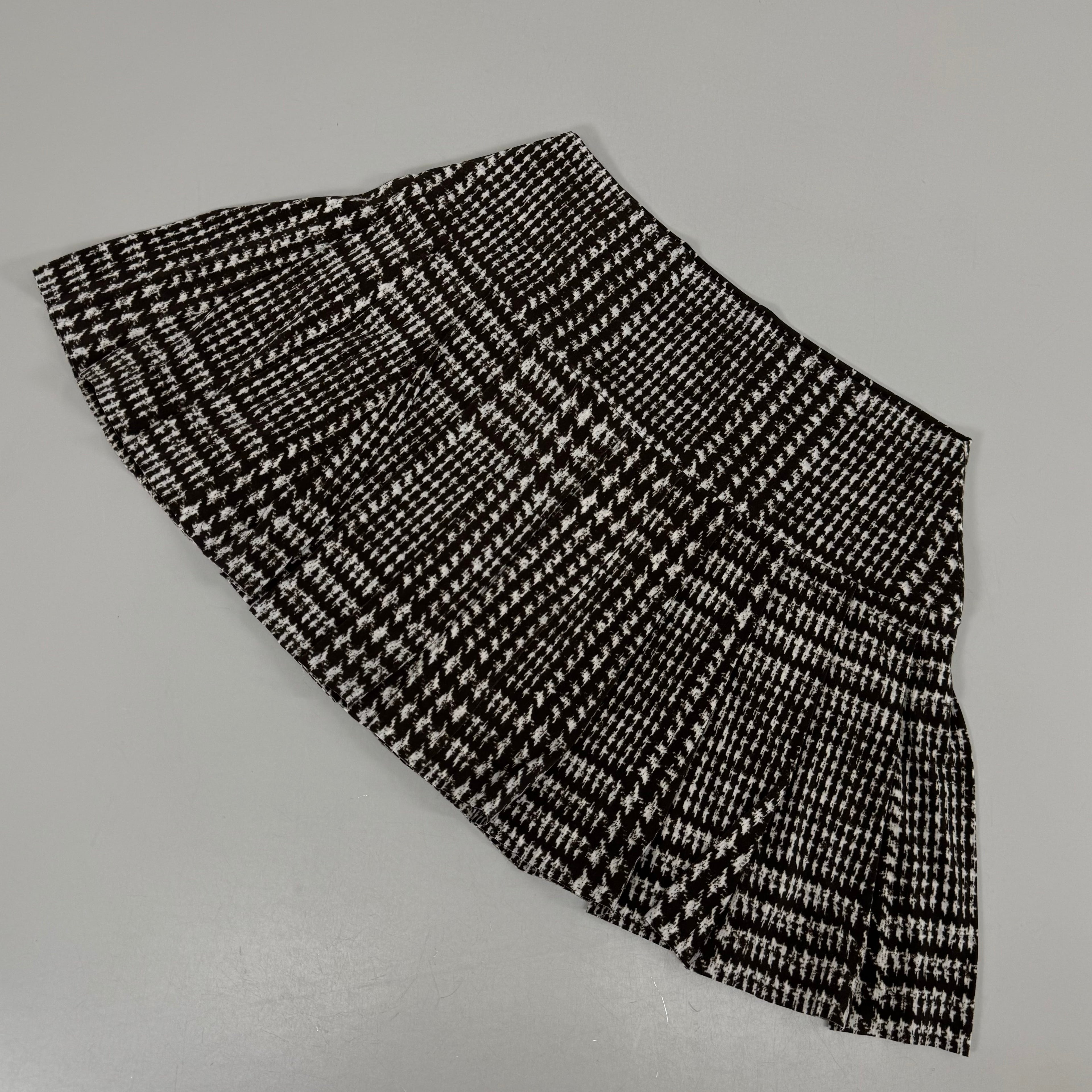 NORMA KAMALI Silky Jersey Pleated Micro Skirt Unlined Womens Sz XS/29 Chocolate