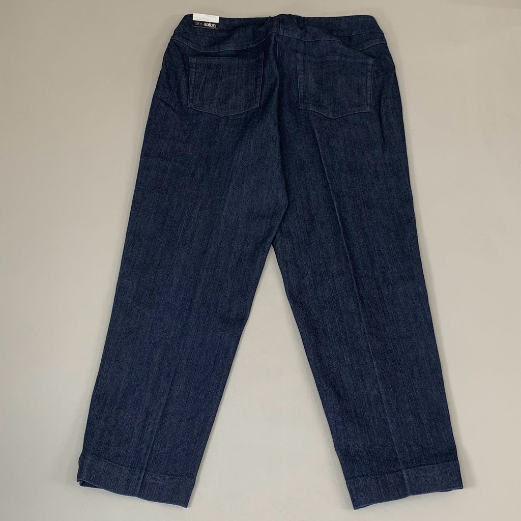 MULTIPLES Ankle Pants Petite Women's Sz 14 Denim M2623P