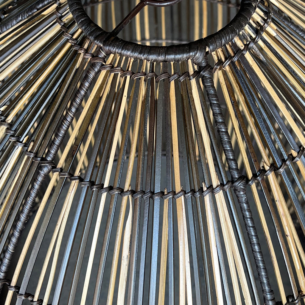 TROY LIGHTING Holden Weave Faux Reed Outdoor Chandelier 25"w X 41"h Brown F753