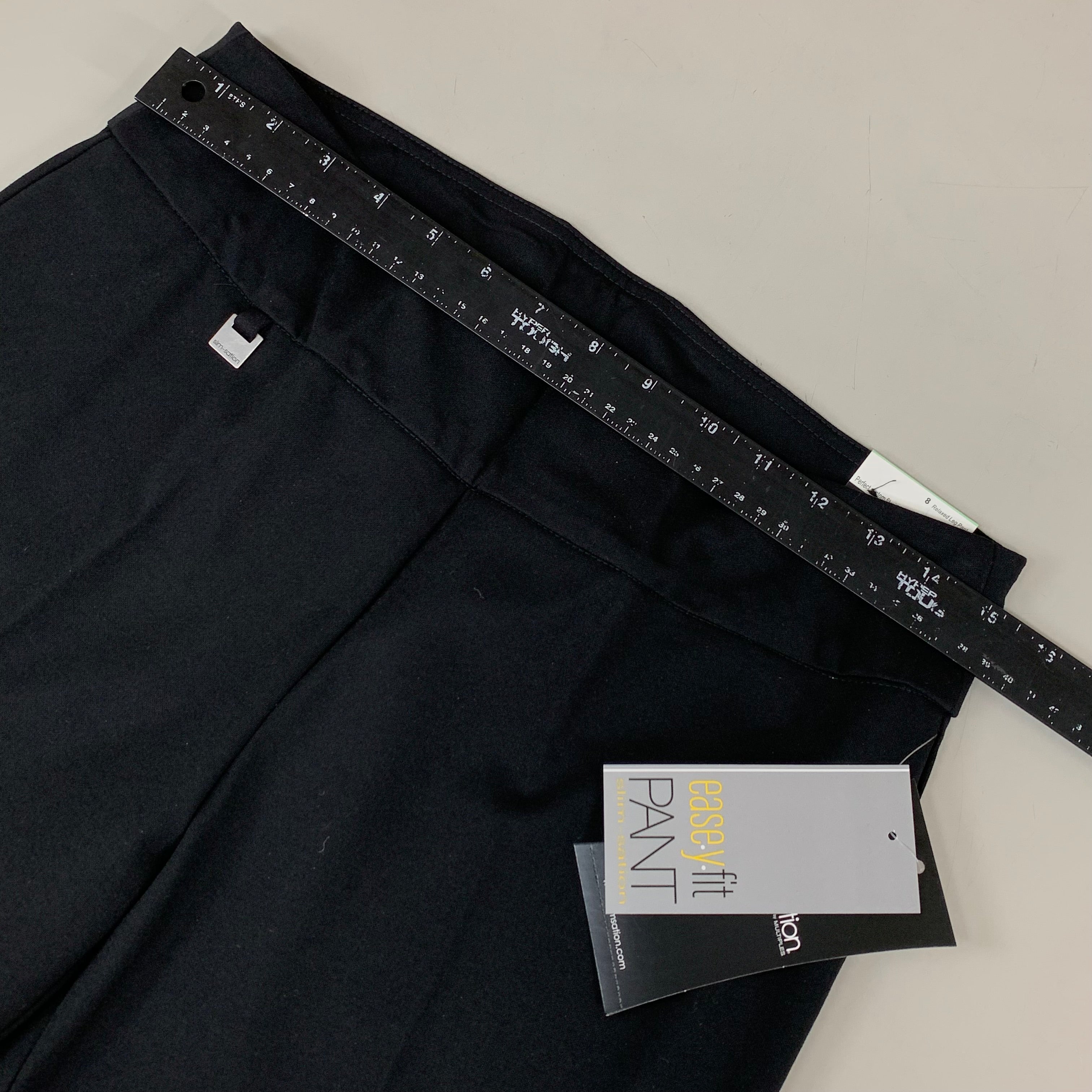 MULTIPLES Relaxed Leg Pant Petite Women's Sz 8 Black M2623P