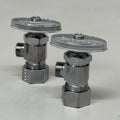 BRASSCRAFT (2 Pack) Multi-Turn Angle Valve 1/2"Nominal Compression Inlet X 3/8" Chrome Plated OCR19L1X-CB