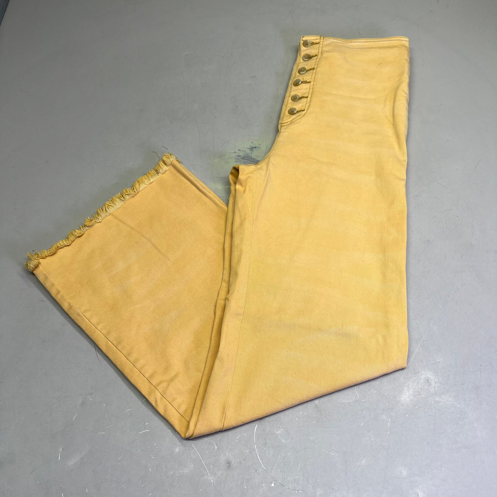 ANTGROPOLOGIE Pilcro Button W/ Hip Belt Jeans Women's Sz 29 Yellow (Pre-Owned)