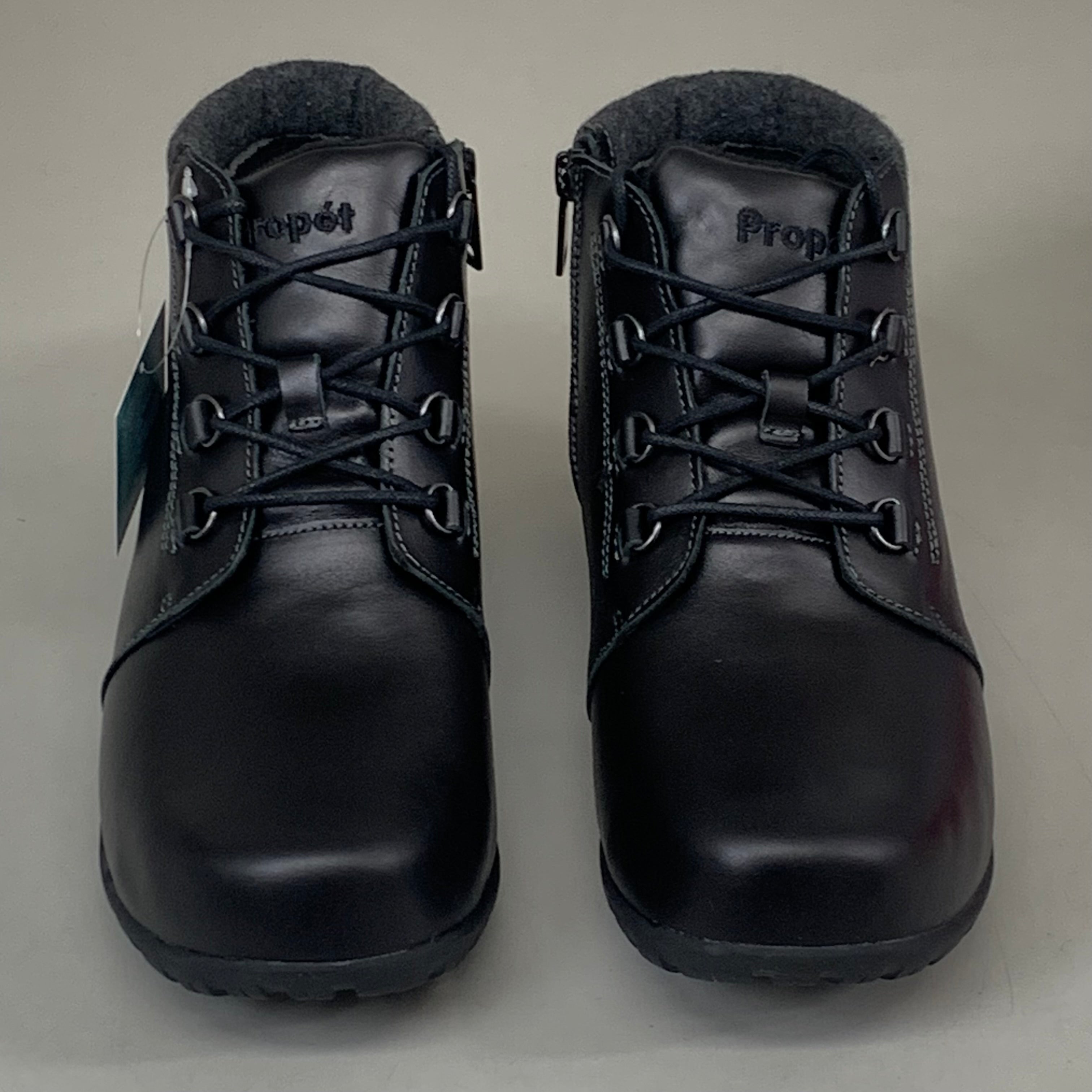 PROPET Delaney Leather Ankle Boot XX(4E) Women's SZ 8.5 Black WFV002LBLKE-08H