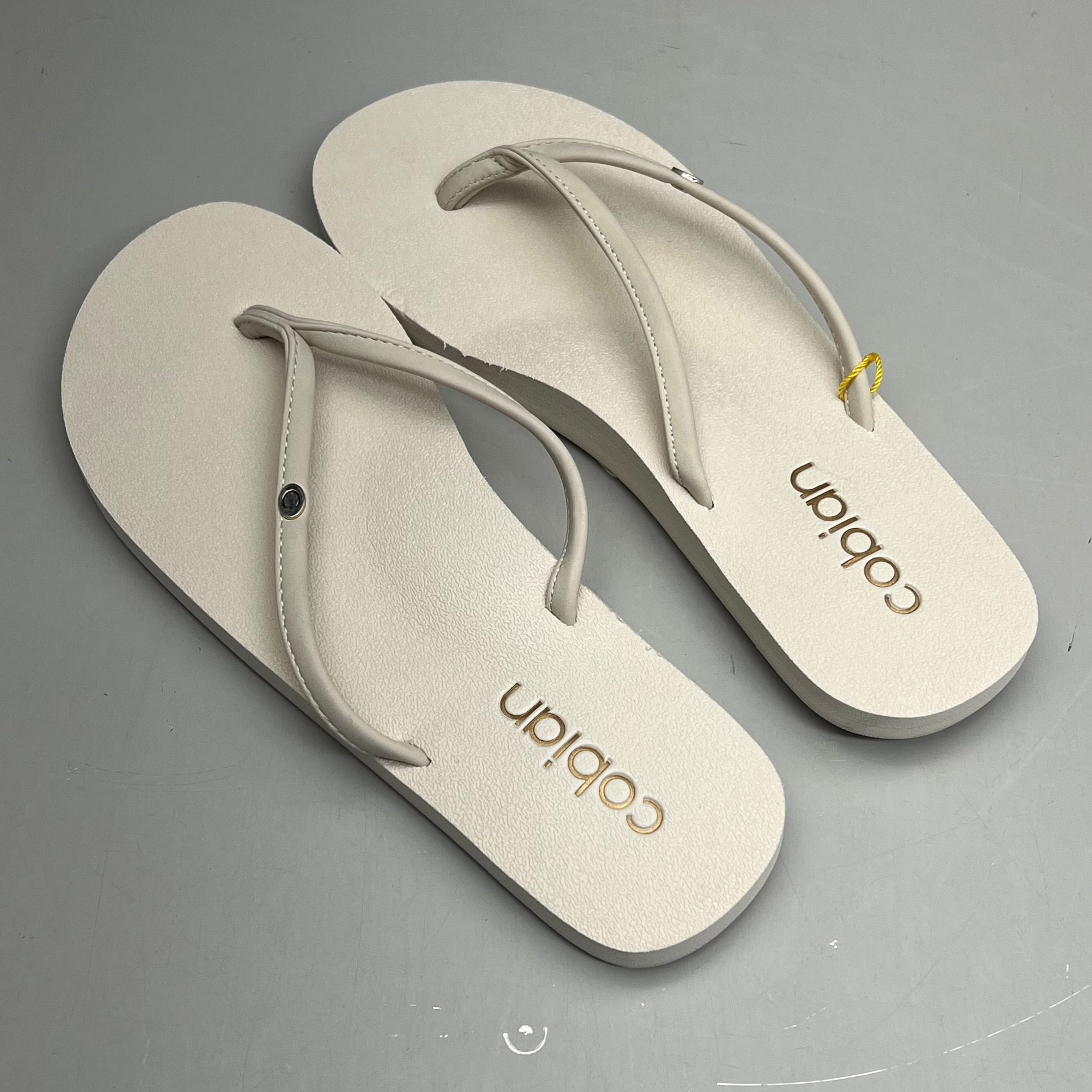 COBIAN Nia's Bounce Synthetic Leather Sandals Women's Sz 8, EU 38.5 Cream NIA25-110-8