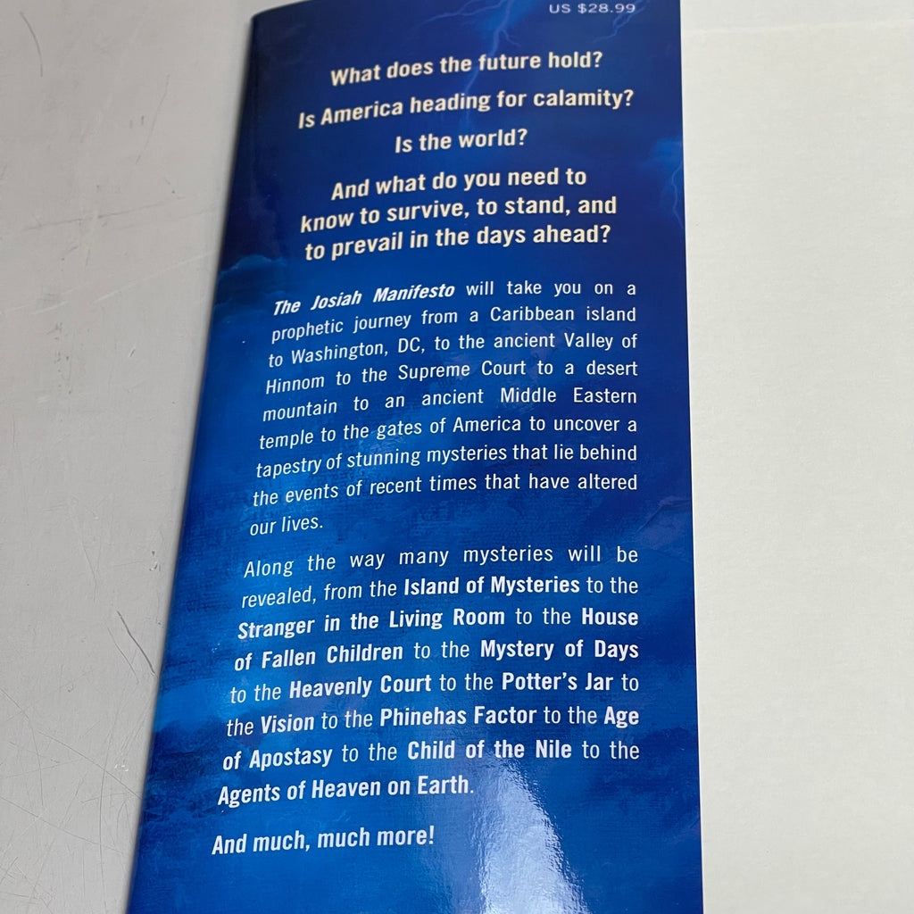 THE JOSIAH MANIFESTO The Ancient Mystery & Guide For The End Times 52899