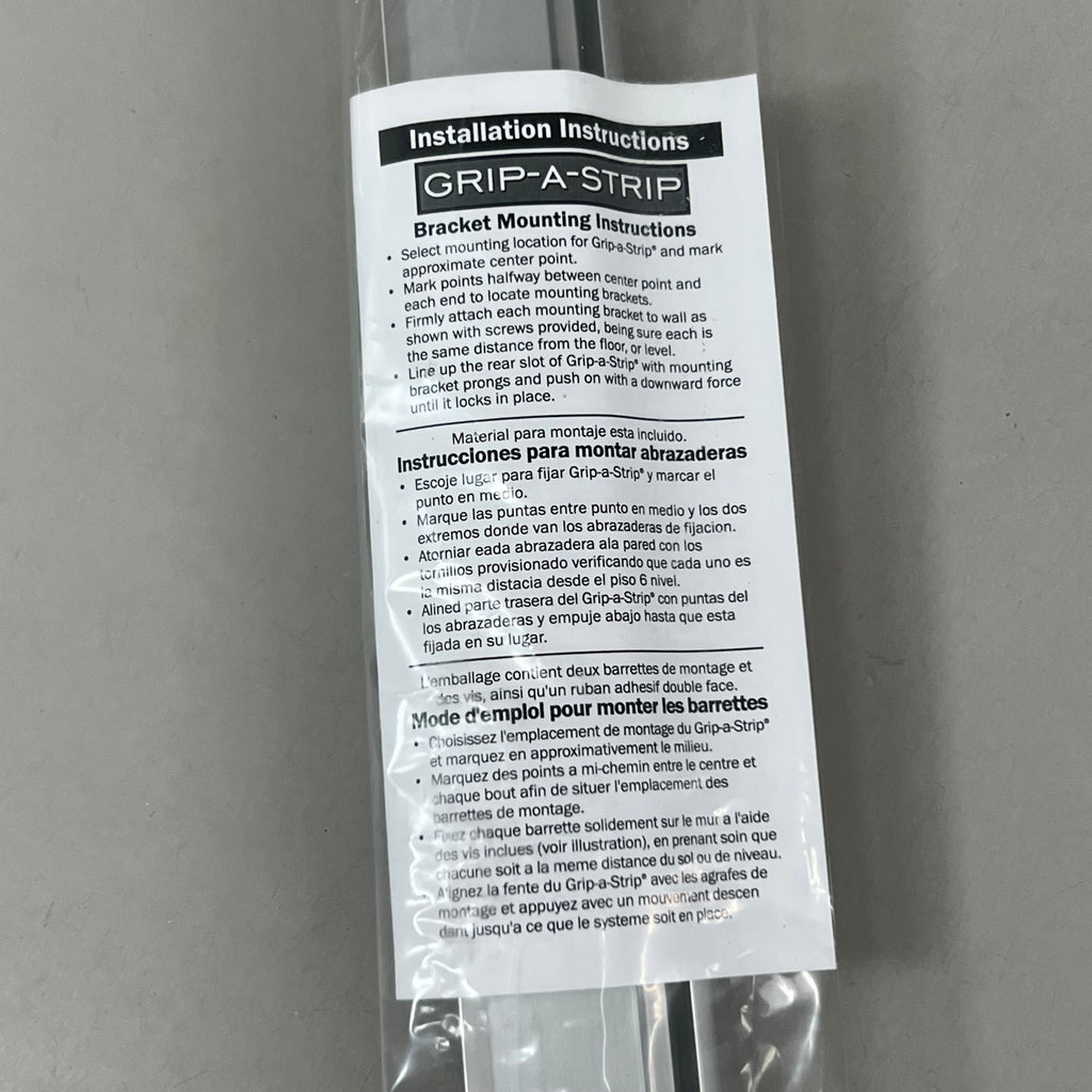 ADVANTUS Grip-A-Strip Display Rail 36x1.5 Aluminum Finish 091141020057