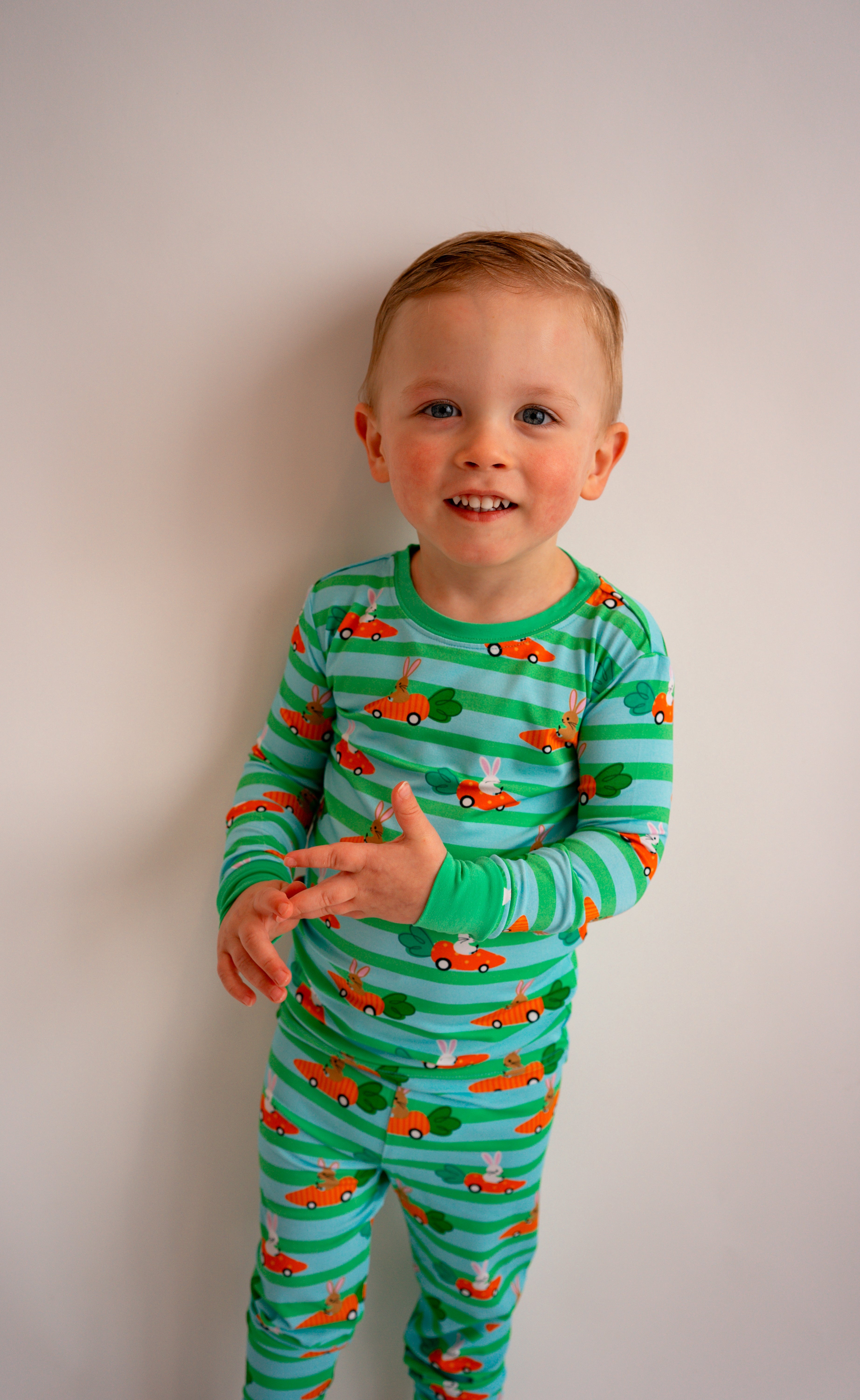 Hoppy Wheels Two-Piece Bamboo Pajamas