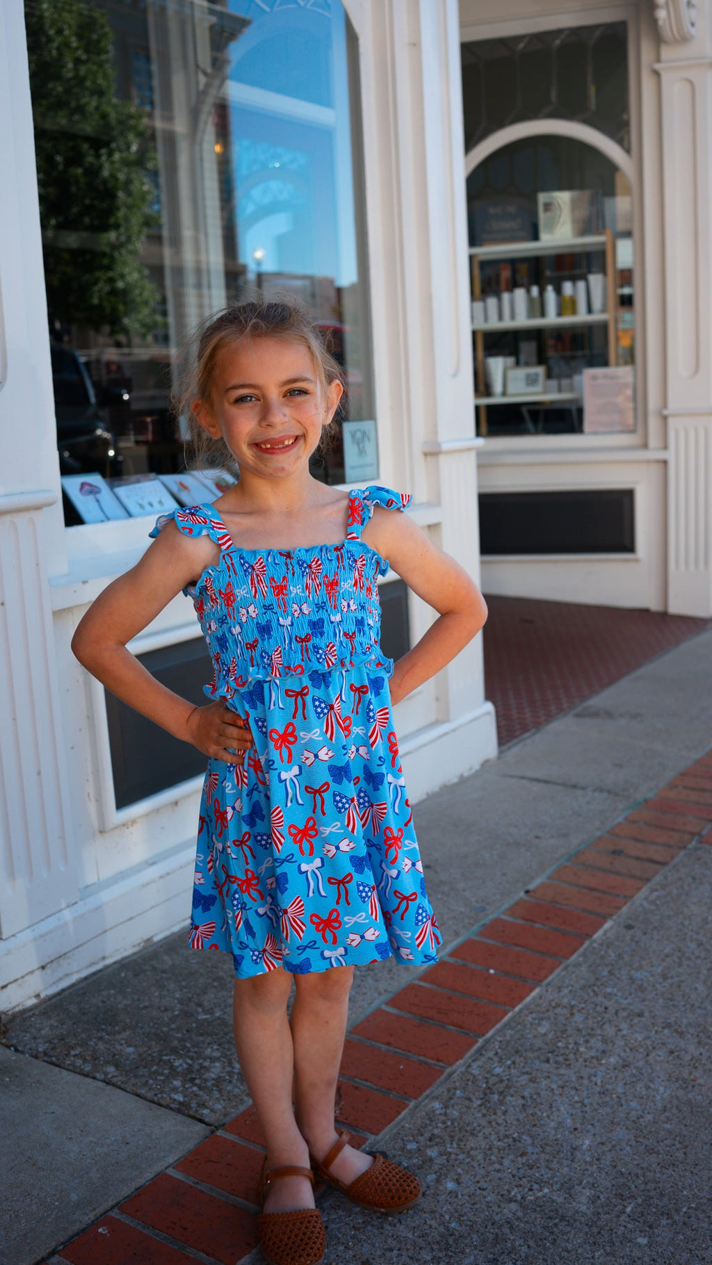 Fourth of July Smocked Dress "All American Girl"