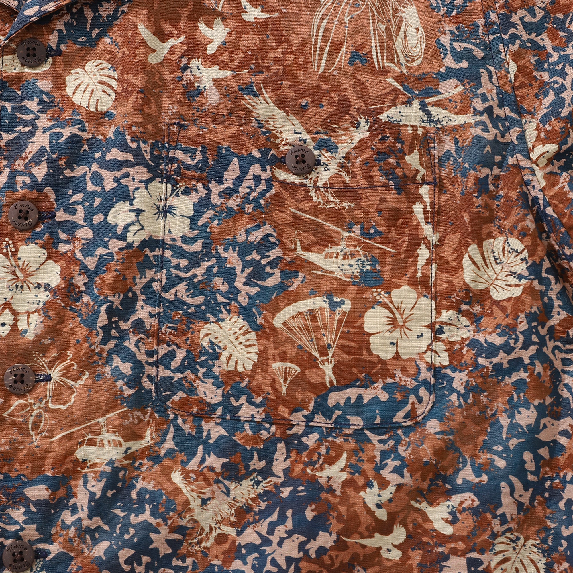 Independence Day Hawaiian Shirt For Men Once Upon A Time Print Shirt Camp Collar 100% Cotton By Yakima