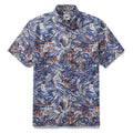 Men's Hawaiian Shirt Zen Waves - Tattoo Harmony Cotton Button-down Short Sleeve Aloha Shirt By Yakima