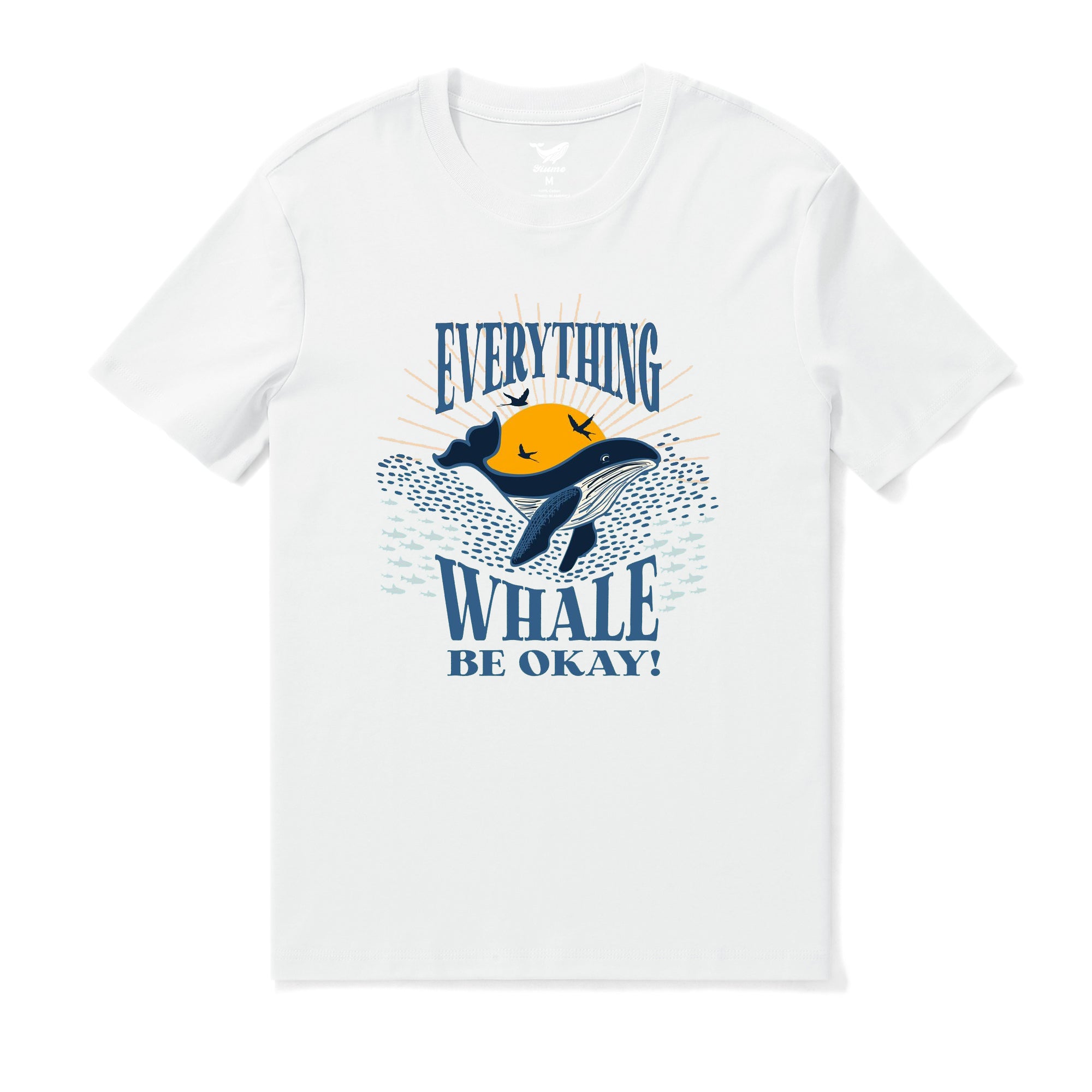 Hawaiian Tee For Men Sunset Whale Chorus Tee Crew Neck 100% Cotton By Shawn