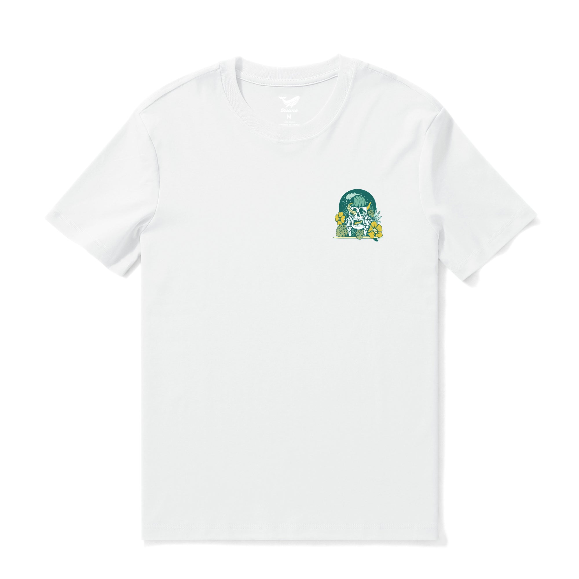 Hawaiian Tee For Men Strange Skull By Loindaflow Tee Crew Neck 100% Cotton - WHITE By Laihha Organna