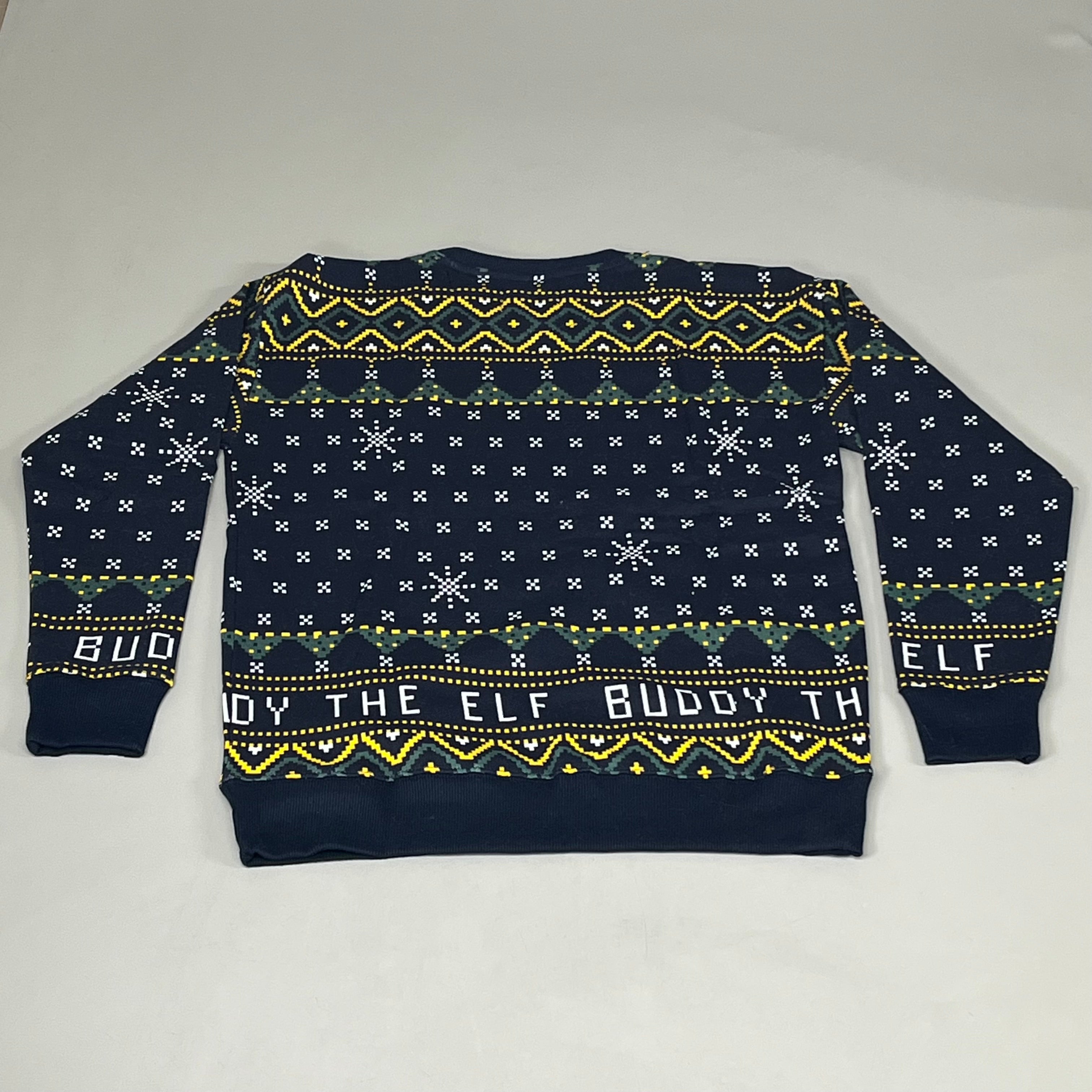 OLD NAVY Men's Christmas Holiday Elf Sweater Sz M Navy/Green 572579-00-1