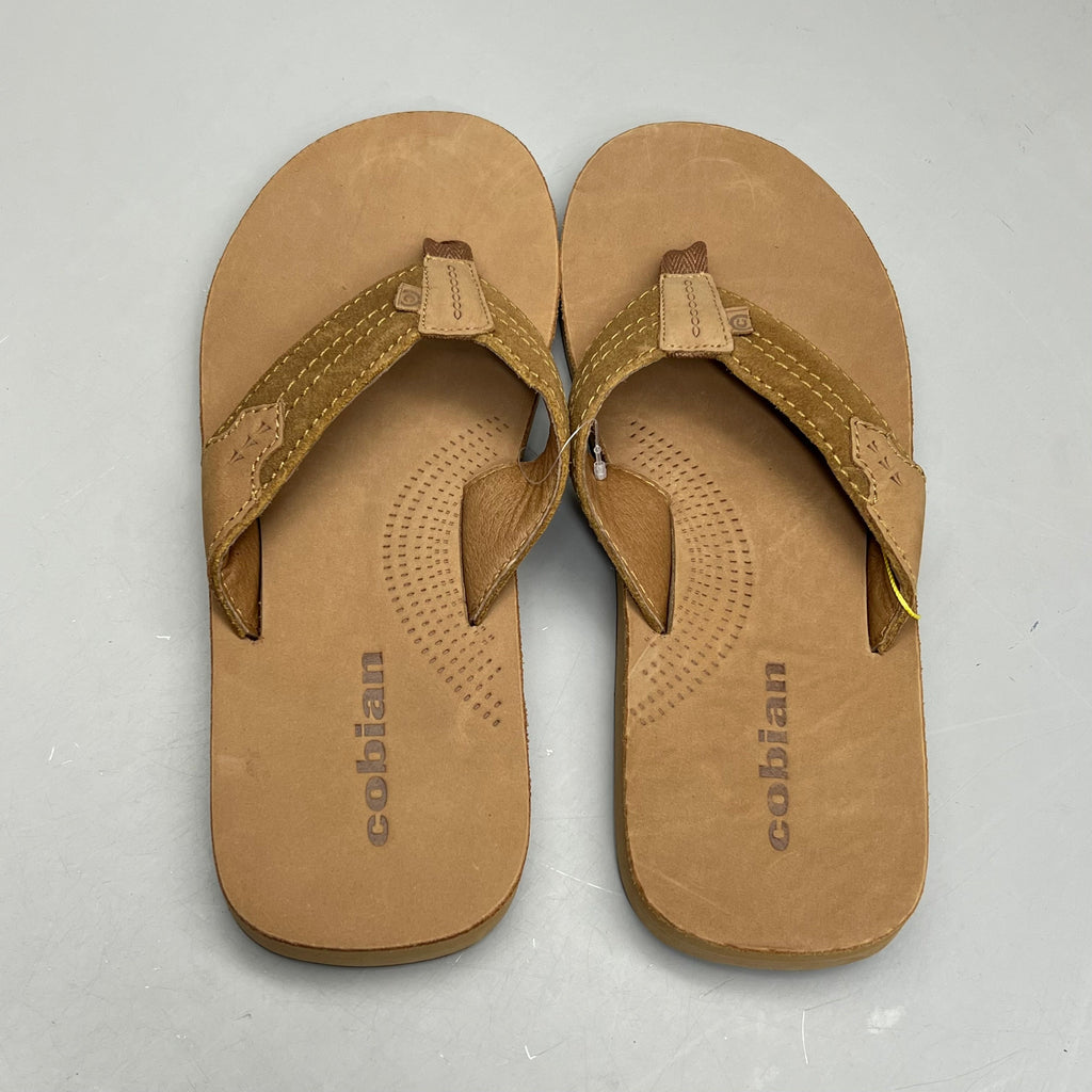 COBIAN Lazo Premium Leather Sandals Men's Sz 9 EU 41.5 Tan LZO-24-230-9