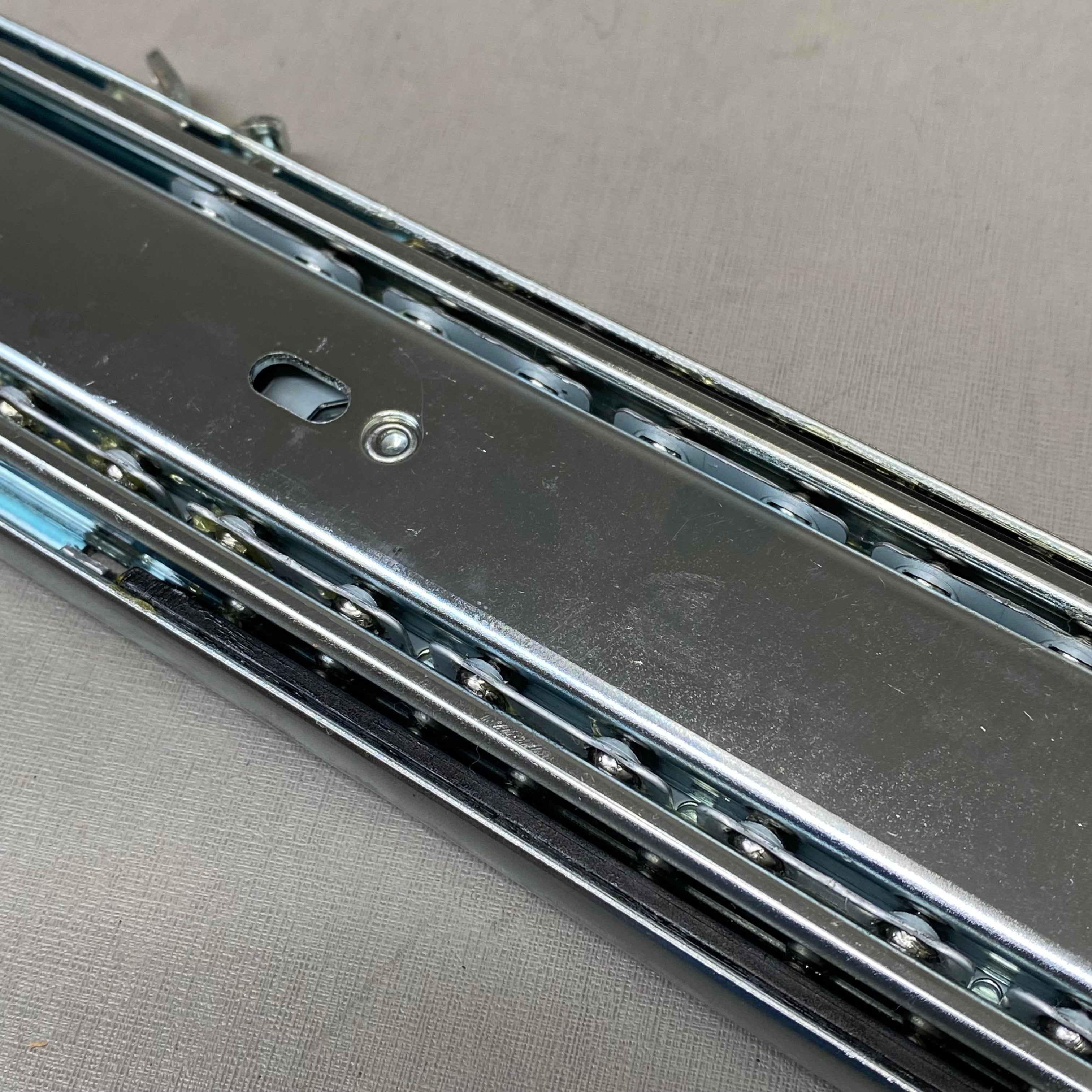 KNAPE AND VOGT (10 Pk ) Over Travel Low Profile Drawer Slide Set 12 inch Silver 6505