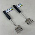 RSVP (2 PACK) Stainless Steel Fantastic Food Fork 10"x2" Black