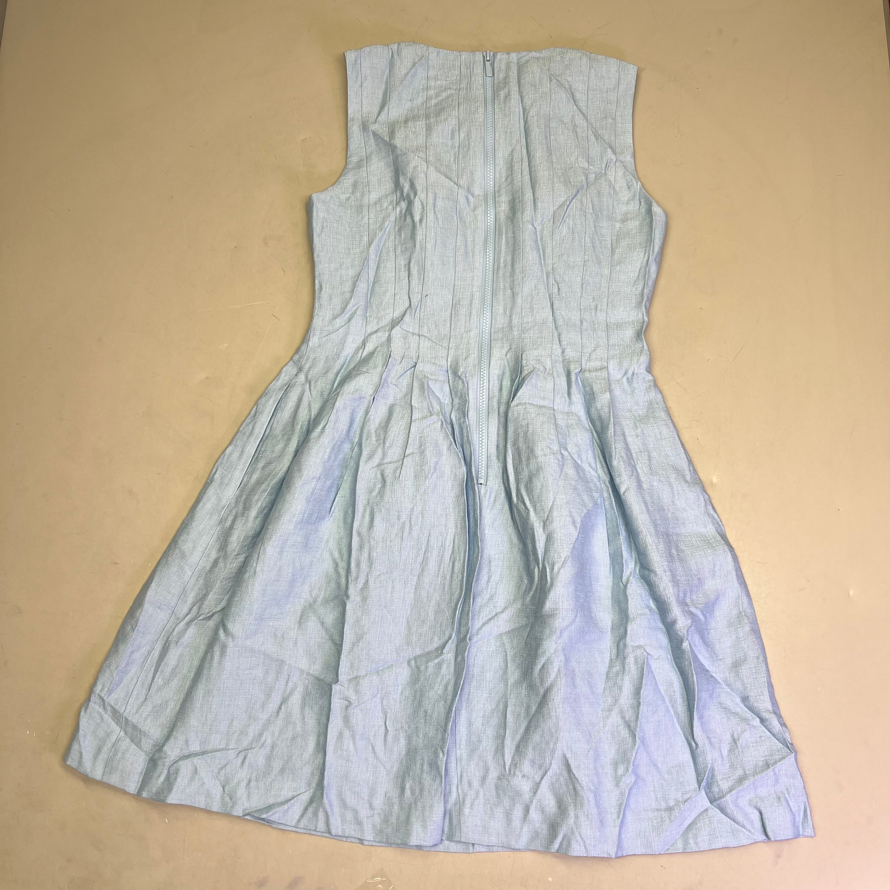 ANNE KLIEN Knee Length Lined Summer Dressed Womens Sz 8 Bright Water Blue (Used)
