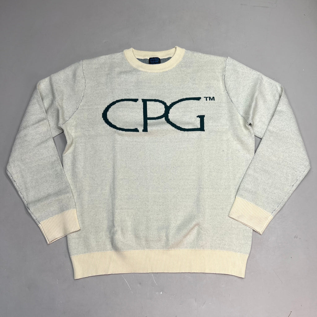 CPG CODEGRAPHY WORLDWIDE Sweater Women's Sz M Green/Crème WCPG-SWTR-NTRL-2022-3